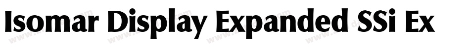 Isomar Display Expanded SSi Expanded字体转换